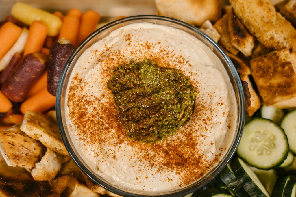 Classic Hummus With&nbsp;Pesto